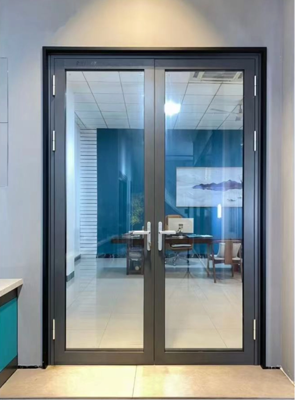Porte de casement en aluminium de pont cassé multifonctionnel