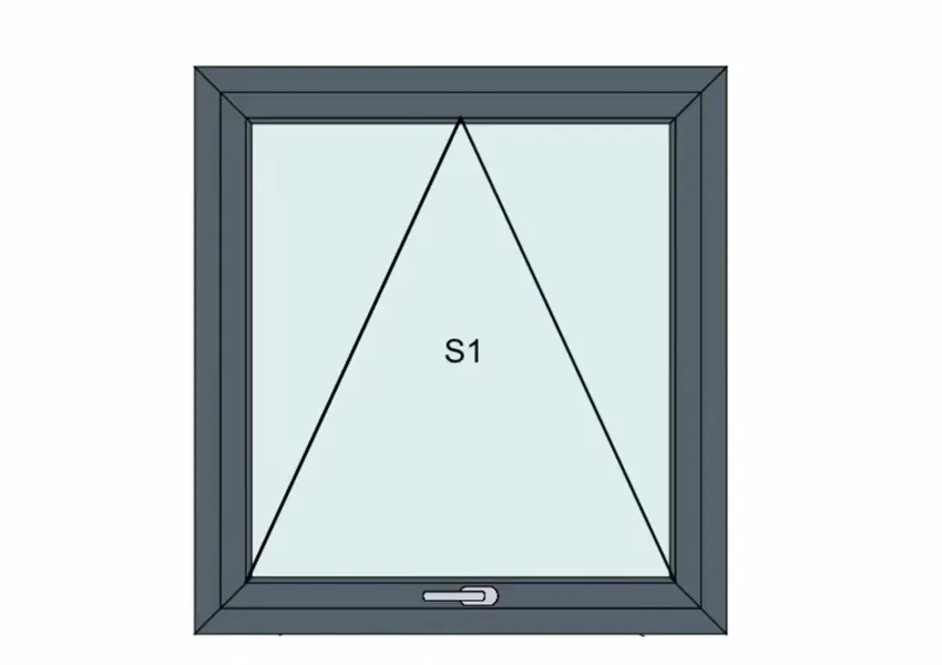 Thermally broken aluminium awning window