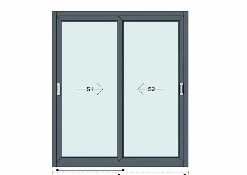 Thermally broken aluminium sliding window